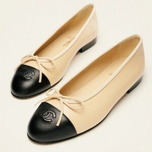 Chanel Two-Tone Ballet Flats